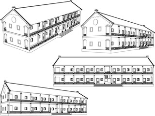 vector sketch illustration silhouette design drawing architecture house temple old classic vintage ethnic traditional   
