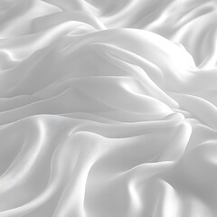 Obraz premium Smooth, flowing white fabric drapes