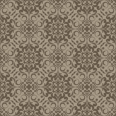 Vector Elegant Ornamental Seamless Pattern with Vintage Floral Motif for Luxury Backgrounds, Textiles, Wallpapers, Invitations, Wedding Designs, and Decorative Art Projects