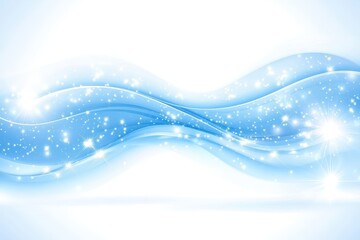 Light blue wavy abstract background with shimmering particles