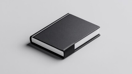 Blank black book cover