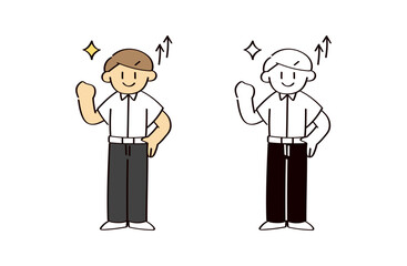 スーツの男性のイラストセット