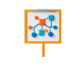 Creative flowchart design for business presentations isolated on transparent background