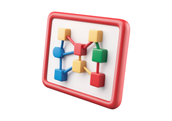 flowchart plan isolated on transparent background