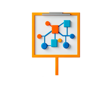 Creative flowchart design for business presentations isolated on transparent background