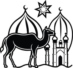 Eid ul adha silhouette vector designs 18
