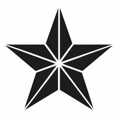 Obraz premium Black star on white background