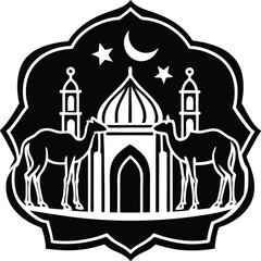 Eid ul adha silhouette vector designs 20
