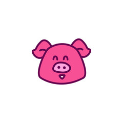 Pig animal cartoon design vector illustration