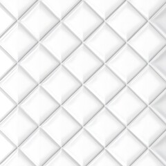 Fototapeta premium Seamless white diamond pattern, 3D textured surface