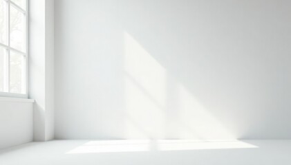 Fototapeta premium Clean minimalist studio backdrop, pristine white surface, tone, studio