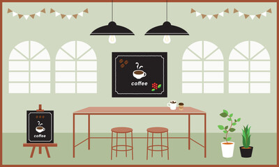 おしゃれなカフェのイラスト