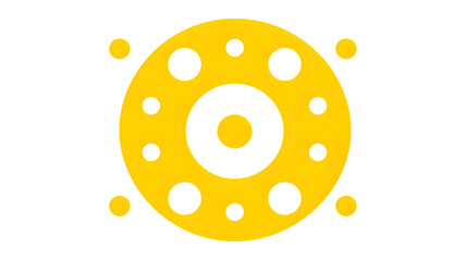 Obraz premium Professional Circle Plot Glyph Toolbar Icon Flat Style for Designs