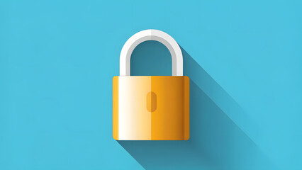 Fototapeta premium Lock padlock vector secure password flat des