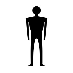 3d man standing on white background