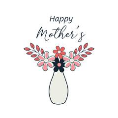 Happy Mother's Day Vase Flowers