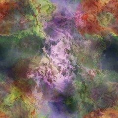 Multicolour space dyed marble seamless art texture background. Vivid mottled marl effect ombre home decor design. For tie dye and surface fashion all over backdrops.