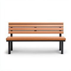 Wooden Park Bench with Metal Frame for Outdoor or Indoor Use