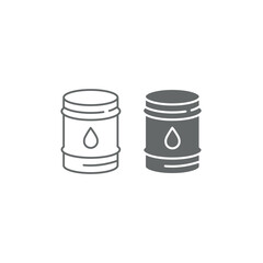 Oil Barrel Icon | Petroleum Drum Symbol | Crude Oil Industry Vector Illustration