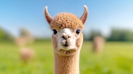 Fototapeta premium Close-up alpaca portrait