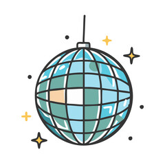 disco ball icon, disco ball vector illustration-simple illustration of disco ball, perfect for disco ball logos and icons