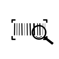 magnifying glass on the barcode