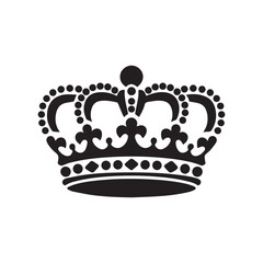 Kings crown icon silhouette vector design