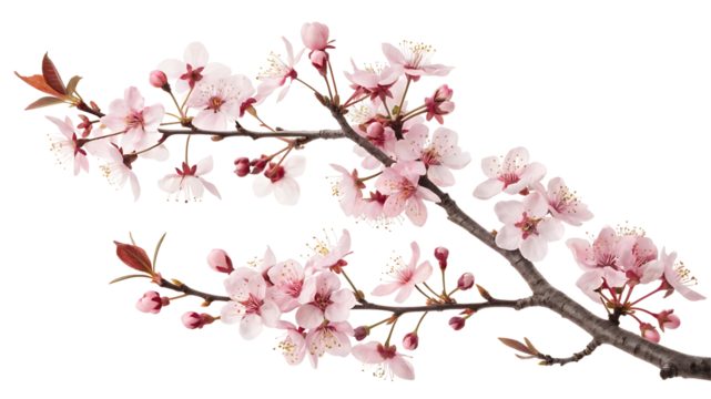 Beautiful cherry blossom petals painted in artistic watercolor style for elegant design.