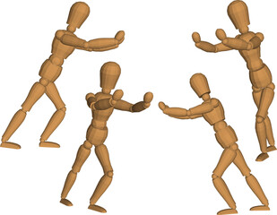 sketch vector illustration design decoration accessories doll wooden mannequin classic vintage ethnic traditional