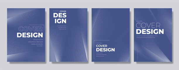 abstract poster set futuristic flyer vector design