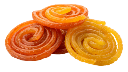 Delicious Jalebi isolated transparent background