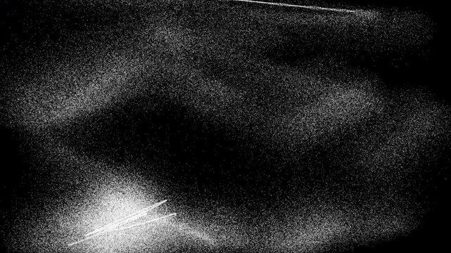 Monochromatic animation of white pencil doodle scribble lines on grunge textured photocopy paper. 4K Overlay Seamless loop.