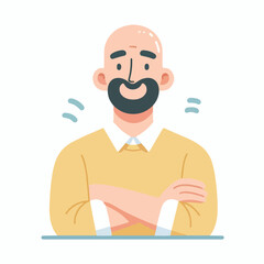 bald adult man vector image
