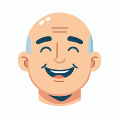 bald adult man vector image