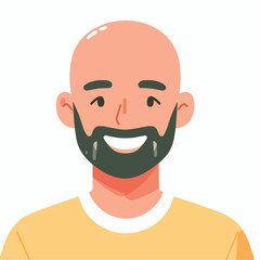 bald adult man vector image