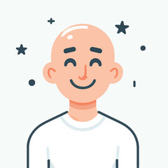 bald adult man vector image
