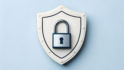 Shield lock vector cybersecurity