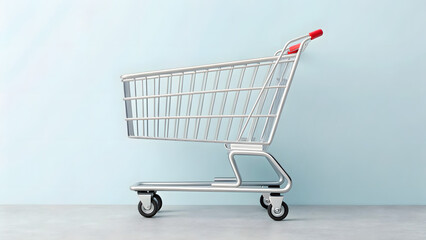 Shopping cart ecommerce vector symbol flat