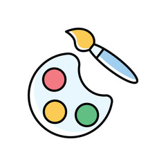 painting palette Icon vector stock illustration