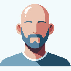 Fototapeta premium bald adult man vector image