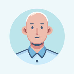 bald adult man vector image