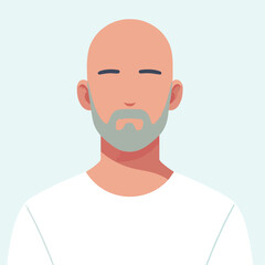 bald adult man vector image