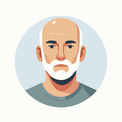 bald adult man vector image