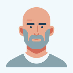 bald adult man vector image