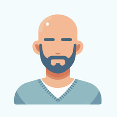 bald adult man vector image