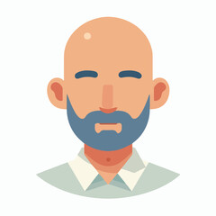 bald adult man vector image