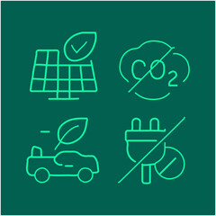 Attractive Hand Drawn Doodle Net Zero Elements Vector Illustration	
