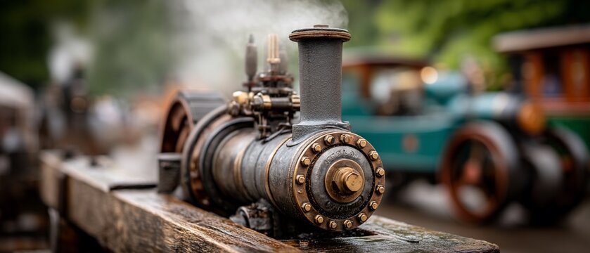 Antique miniature steam engine
