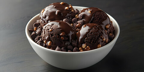 Delicious Chocolate Ice Cream Bowl