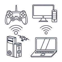 laptop and mobile phones